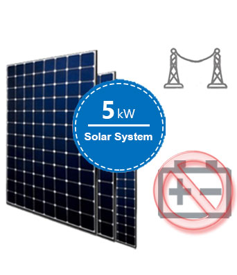 Solar Rooftop System | 5KW On-Grid solar system - <a href='/residential-solar/'>Residential Solar</a> Panels System