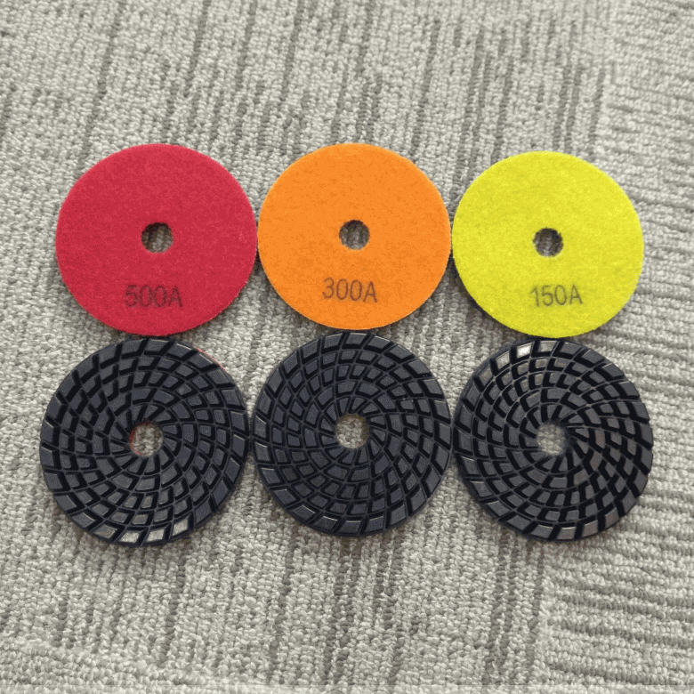China <a href='/concrete-floor/'>Concrete Floor</a> Diamond Marble Granite Artificial Stone Dry Polishing Pads For Stone