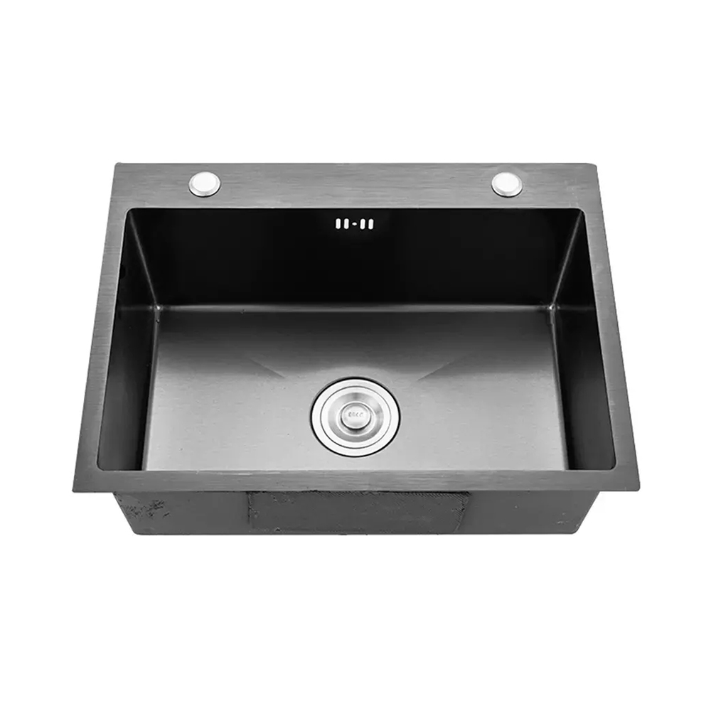 Factory Direct: Premium Brushed Nickel Top Mount Single Bowl Kitchen Sink - Handcrafted with T304 & T201 Stainless Steel