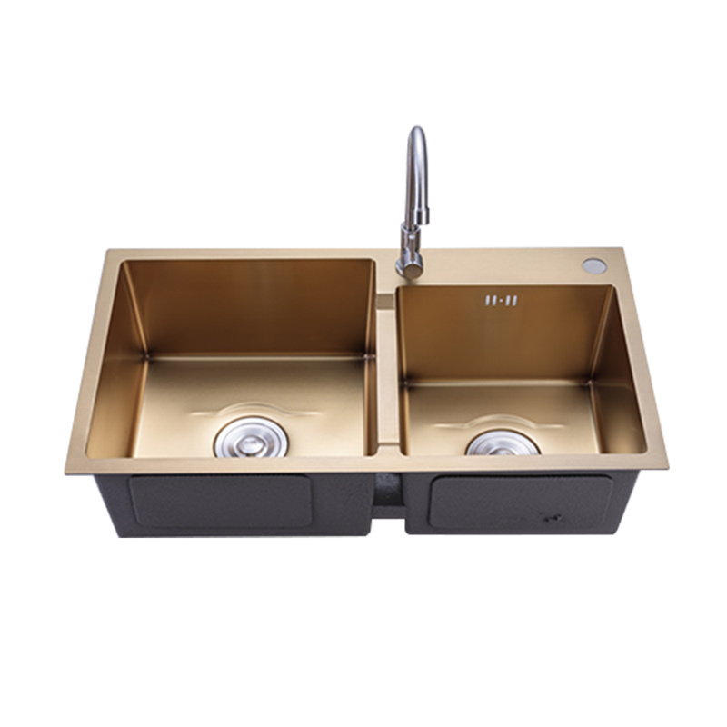 Factory Direct: Handmade Double Bowl <a href='/stainless-steel-kitchen-sink/'>Stainless Steel Kitchen Sink</a> S754121C