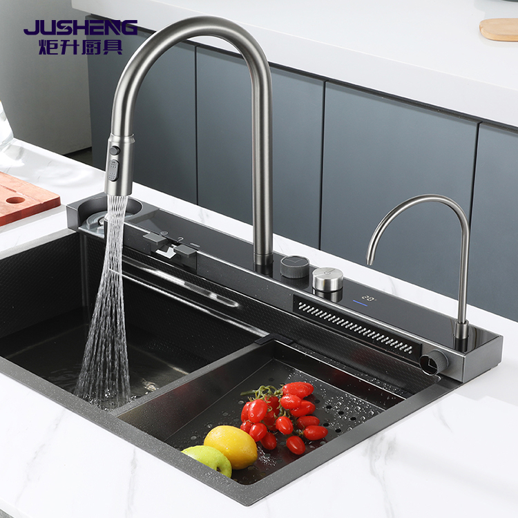 Quality Meets Functionality: Discover our Stainless Steel Digital Waterfall Kitchen Sink