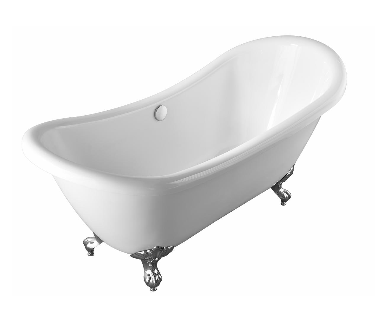 Factory Direct: Get the Luxurious 2023 Elegant White Acrylic <a href='/clawfoot/'>Clawfoot</a> Bathtub - JS-726 in 1.5m