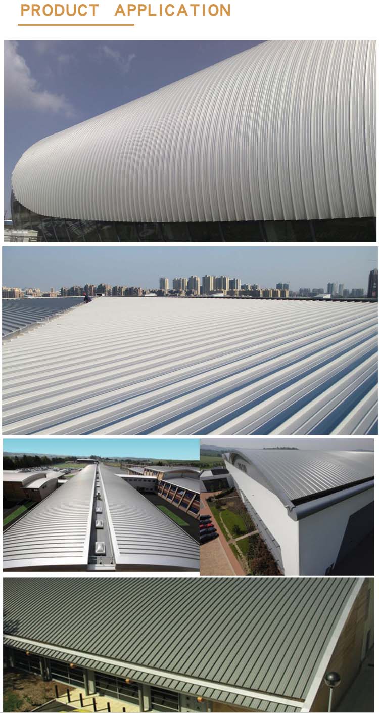 Aluminum magnesium manganese high vertical roof system (5)