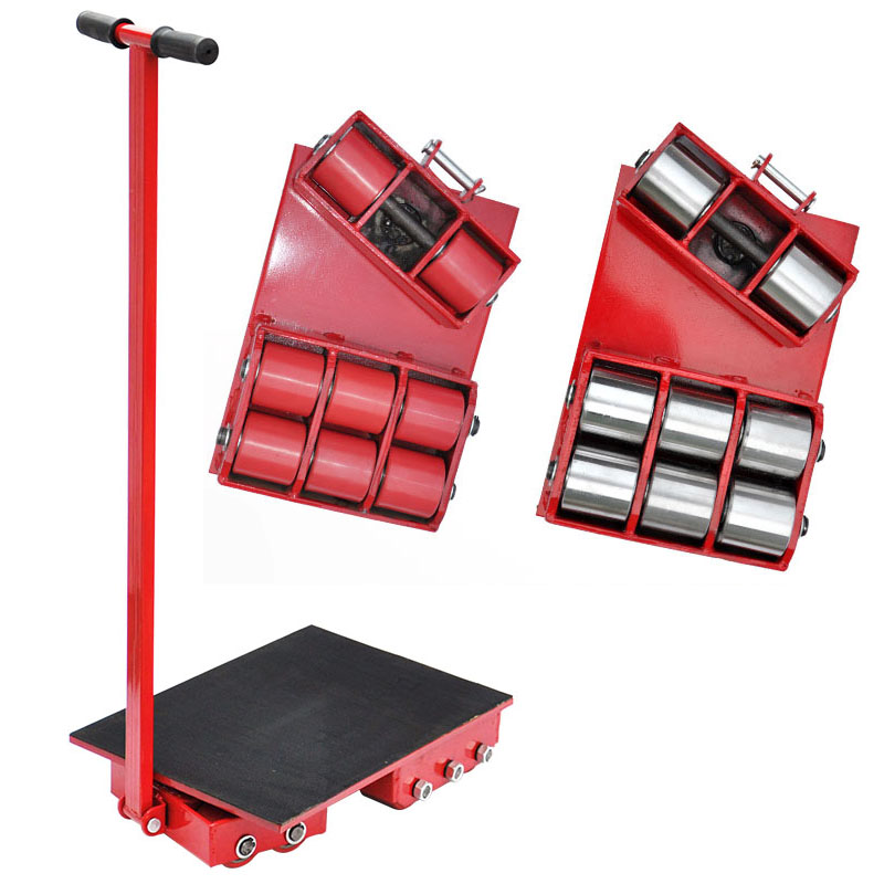 <a href='/cargo-trolley/'>Cargo Trolley</a> Moving skates carrier ground Machinery trolley  reverse cargo dolley weight shifter lifting roller 6T-40T