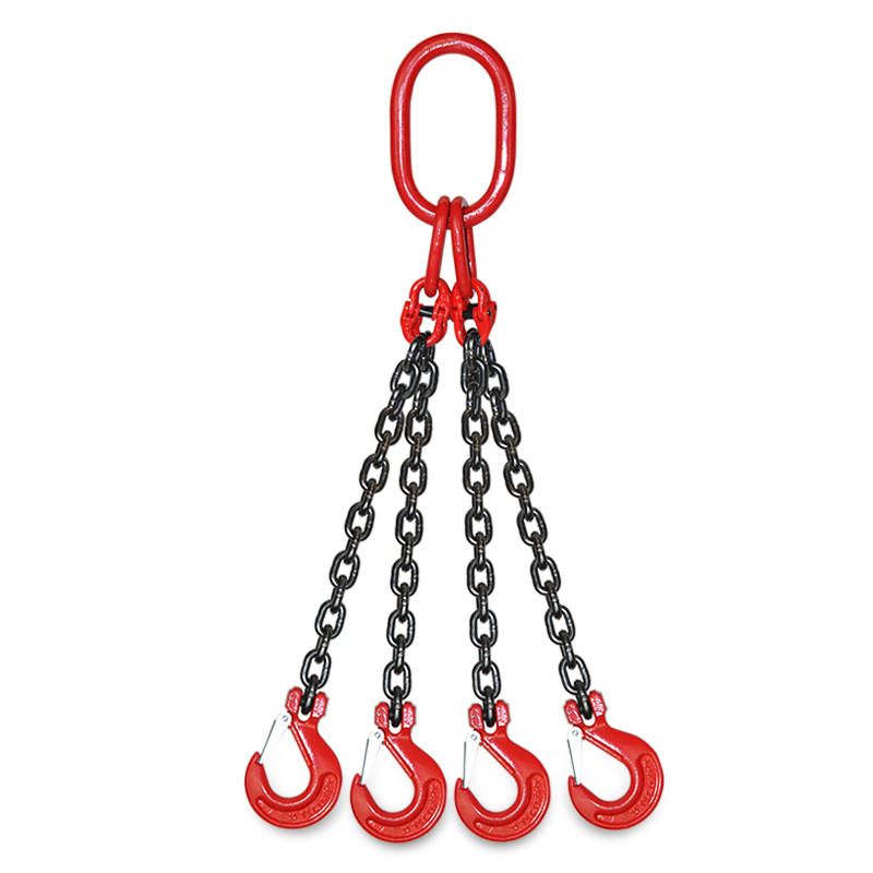 Leading Factory Supplier: OEM 3Ton G80 Red Choker Crane <a href='/chain-sling/'>Chain Sling</a>s - Superior Iron Lifting Sling Chain for Traveling Crane Tools