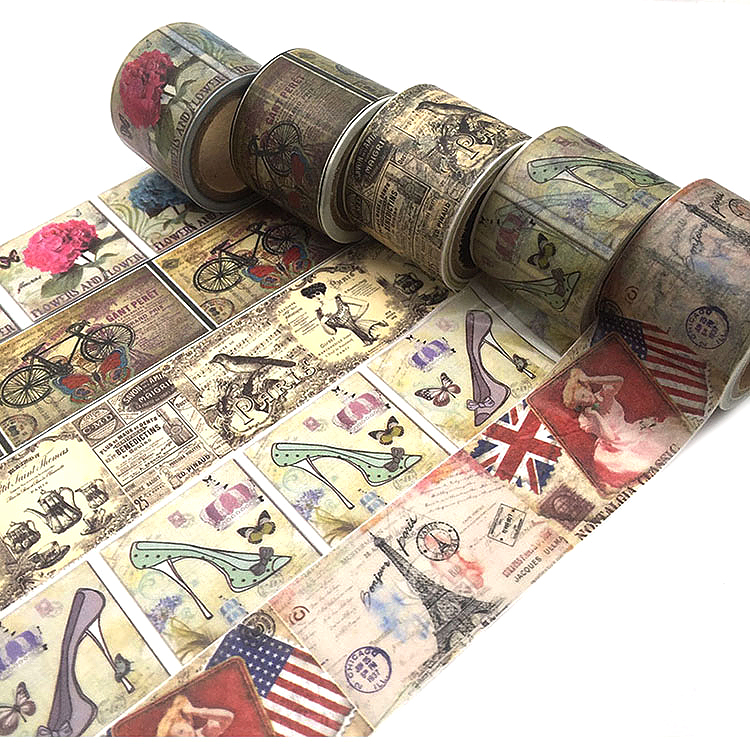 high quality custom washi tape vinyl roll sheet adhesive sticker