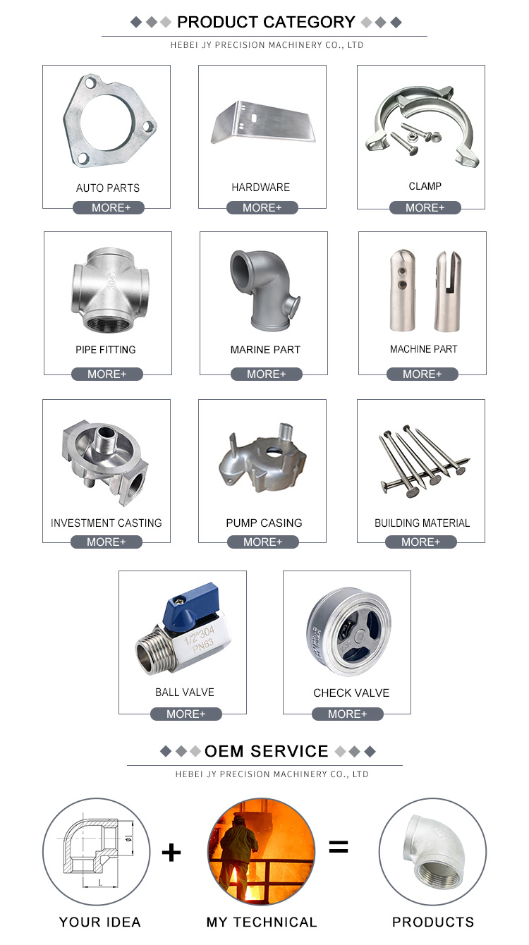 OEM Lost Wax End Casting Clamp Stainless Steel Parts for Pump Investment Casting