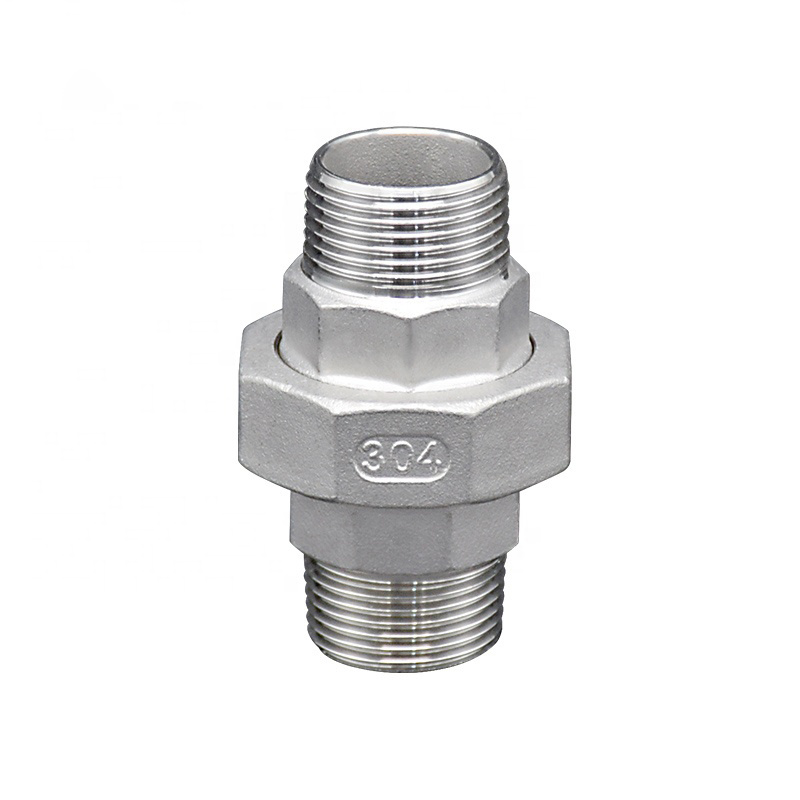 Stainless Steel 304 316 Male NPT Thread Casting Compression Dielectric Hydraulic Union Fitting Building Plumbing Materials