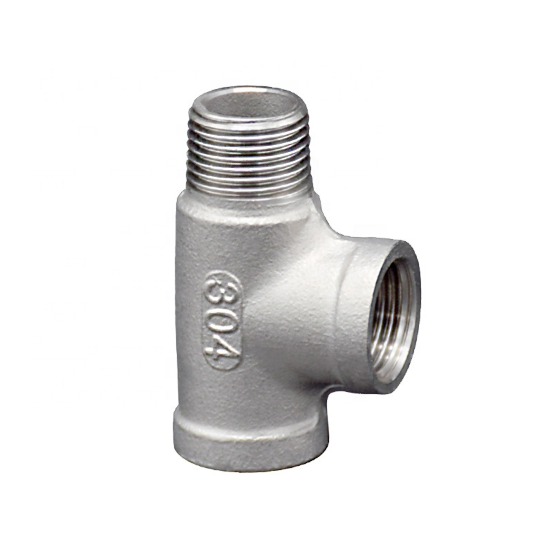 Stainless Steel Reducing Unequal Tee 304 316 Bsp NPT G BSPT Female Thread Casting Pipe Fitting Connector/ HDPE/ CPVC/Gi/ Plumbing Fitting Accessories