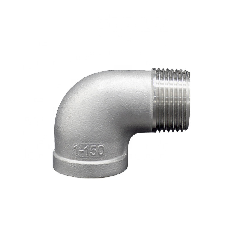 Junya Stainless Steel 304 316 Thread Casting Pipe Fitting Customized Connector 90 Degree Street Exhaust Elbow Building Plumbing Materials