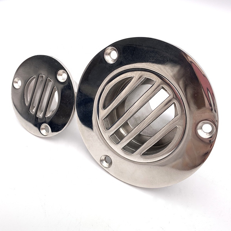 OEM Supplier Customized Stainless Steel Round Bathroom Shower Floor Drain High Polished SS316 Floor Grate Drain Marine Boat Deck Drain