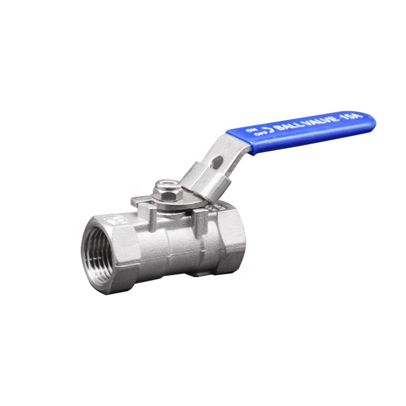 Junya Industry Sanitary NPT Threaded Female Heavy Type Lockable Stainless Steel 304 316 with Blue Handle- Full Port Ball Valve Plumbing Accessories