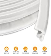 Weather Stripping Door Seal Strip V-Shaped, Ablink Weather Stripping for Door Frame and Windows, ...