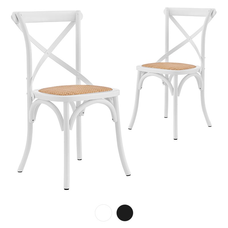 White Cross Back Dining Chairs - Palazzodalcarlo.com