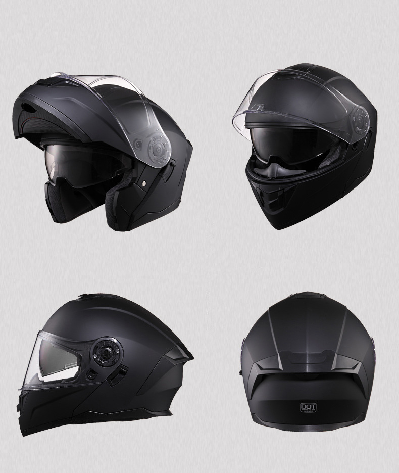 DOT Certification Solid Color Motorcycle Flip up Helmet