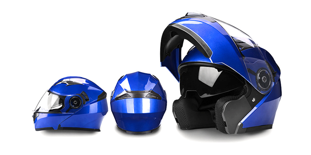 2021 Double Lens Flip up Motorcycle Helmet