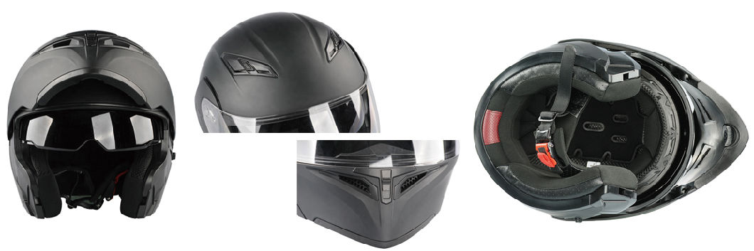 China Factory DOT Double Visor Flip up Motorcycle Helmet