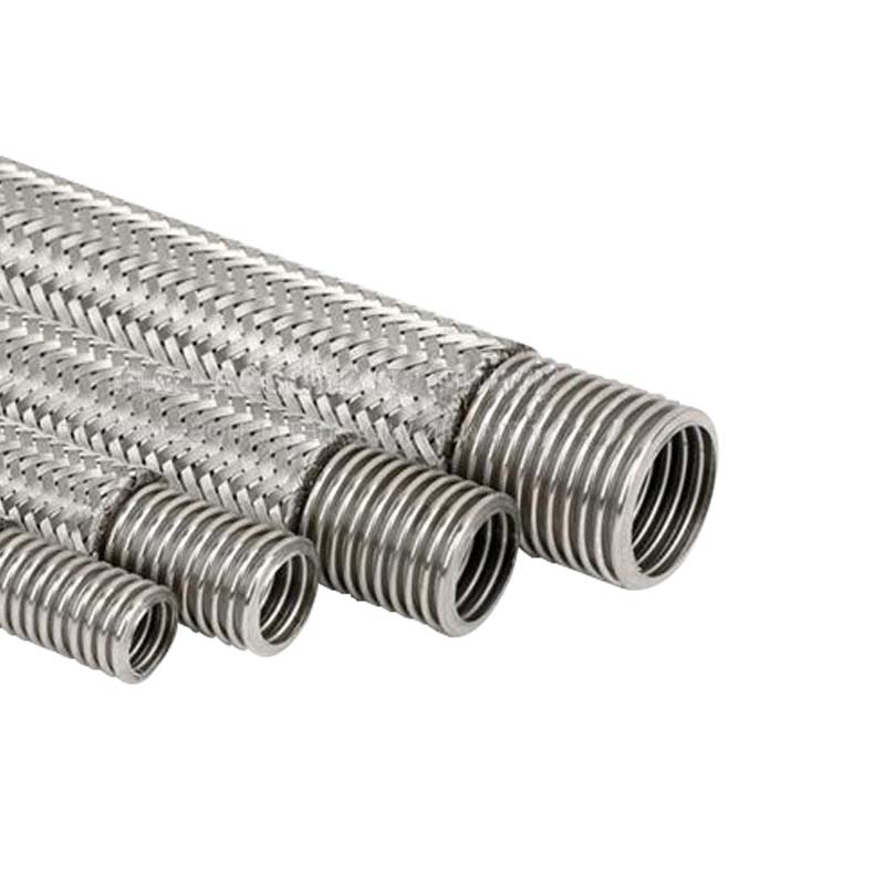 Stainless steel gas hose 2 layers with male fittings