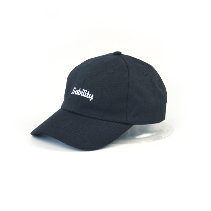 Classic black <a href='/baseball-cap/'>Baseball Cap</a> with Embroidery