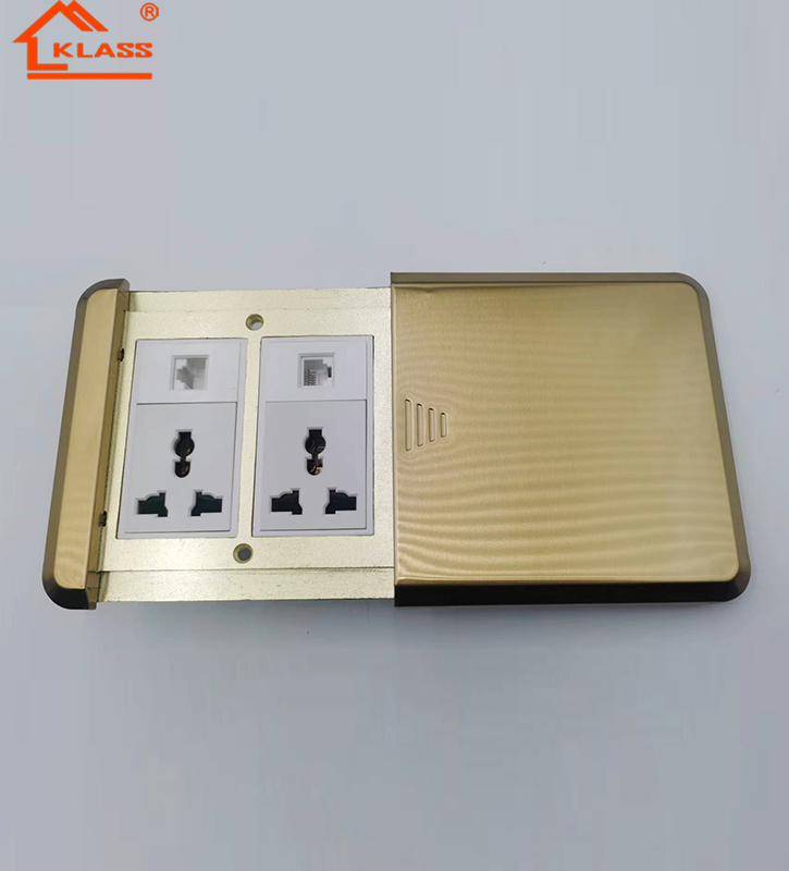 Direct from Factory: Golden Flat Push Floor Socket at Competitive Prices