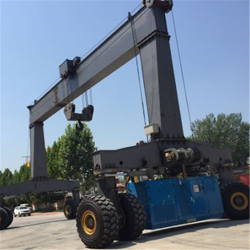 Single beam or double beam Rubber Tyre Gantry crane with Hoist (2)