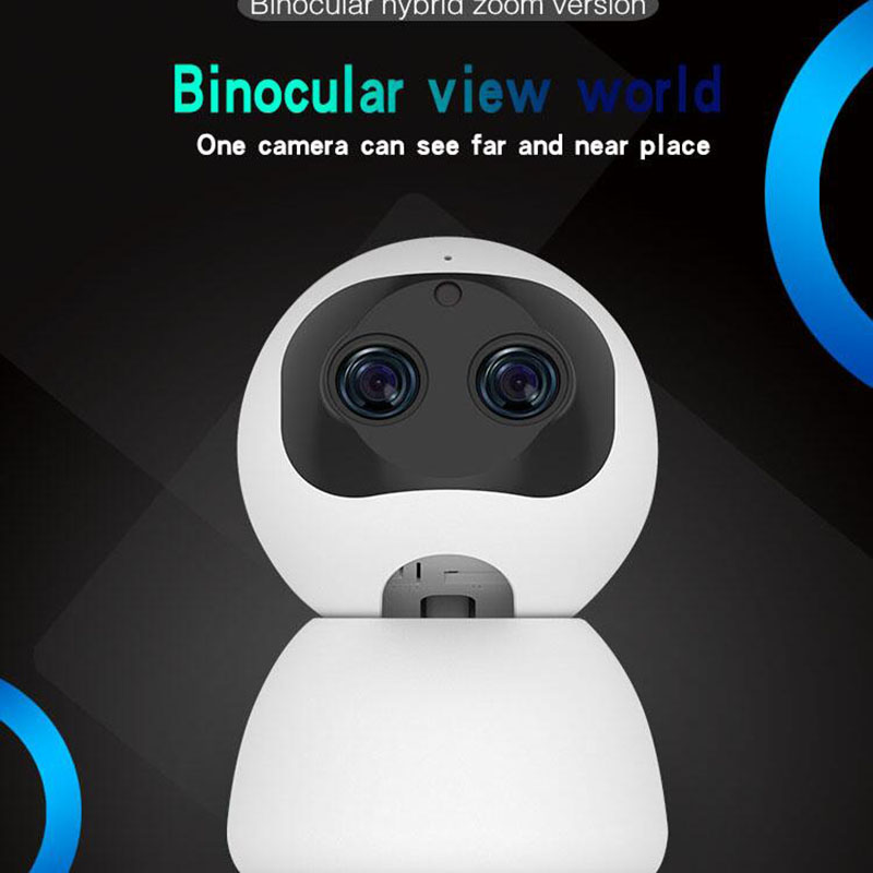  Smart Video dual lens smart Home indoor PT Camera Pan Tilt mini Wireless 10x Zoom Ptz Camera