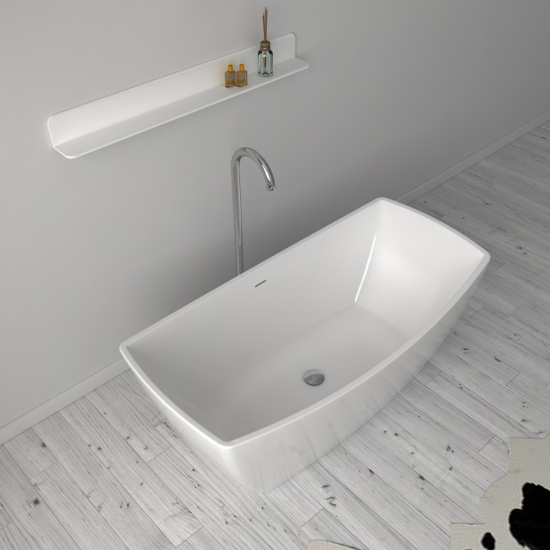 Solid Surface Freestanding Bathroom Mineral Bathtub T In Bathtubs Within Decorations - Stefanoamato.com