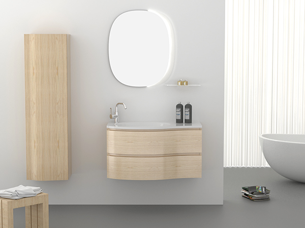 Factory Direct: Modern <a href='/bathroom-cabinet/'>Bathroom Cabinet</a> with Side Vanity - Order Now and Save!