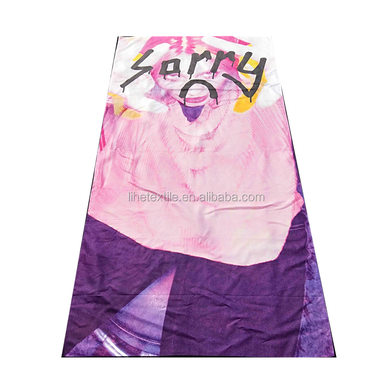 Promotion Microfiber Suede Double Side Printed Beach Towel With Design
