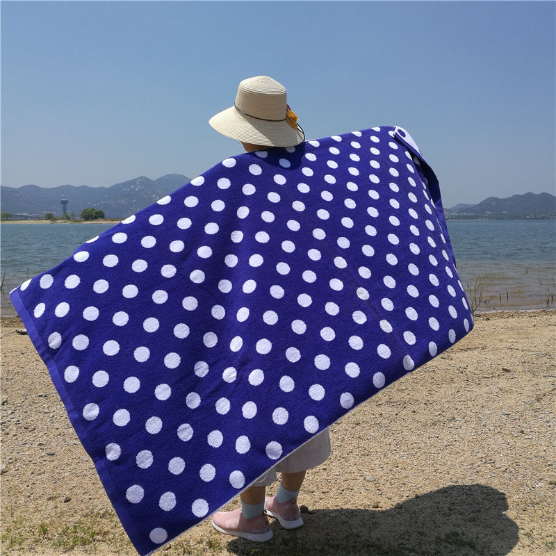 Factory Direct: Custom Design Jacquard <a href='/beach-towel/'>Beach Towel</a> - Premium Cotton Terry Fabric