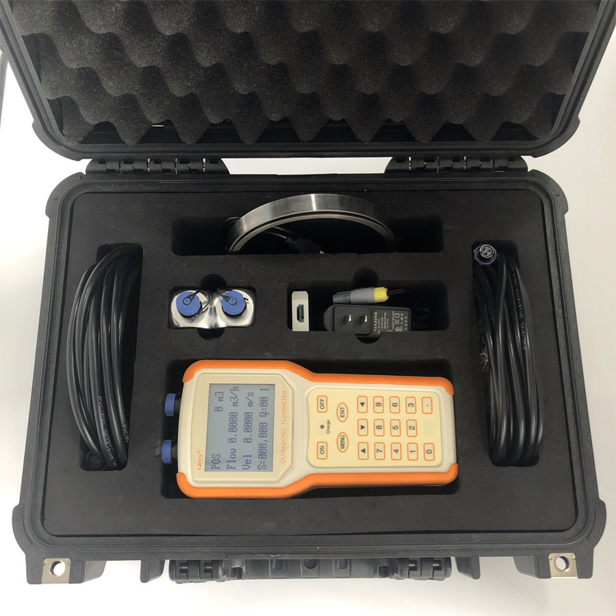 datalogger clamp on sea water transit time ultrasonic flow meter