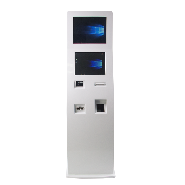 19 inch dual screen self-service payment kiosk with card reader password 