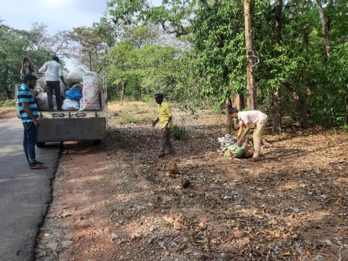 Liquor bottles, plastic waste littered on Kallar elephant corridor area pose threat to wildlife - The Hindu