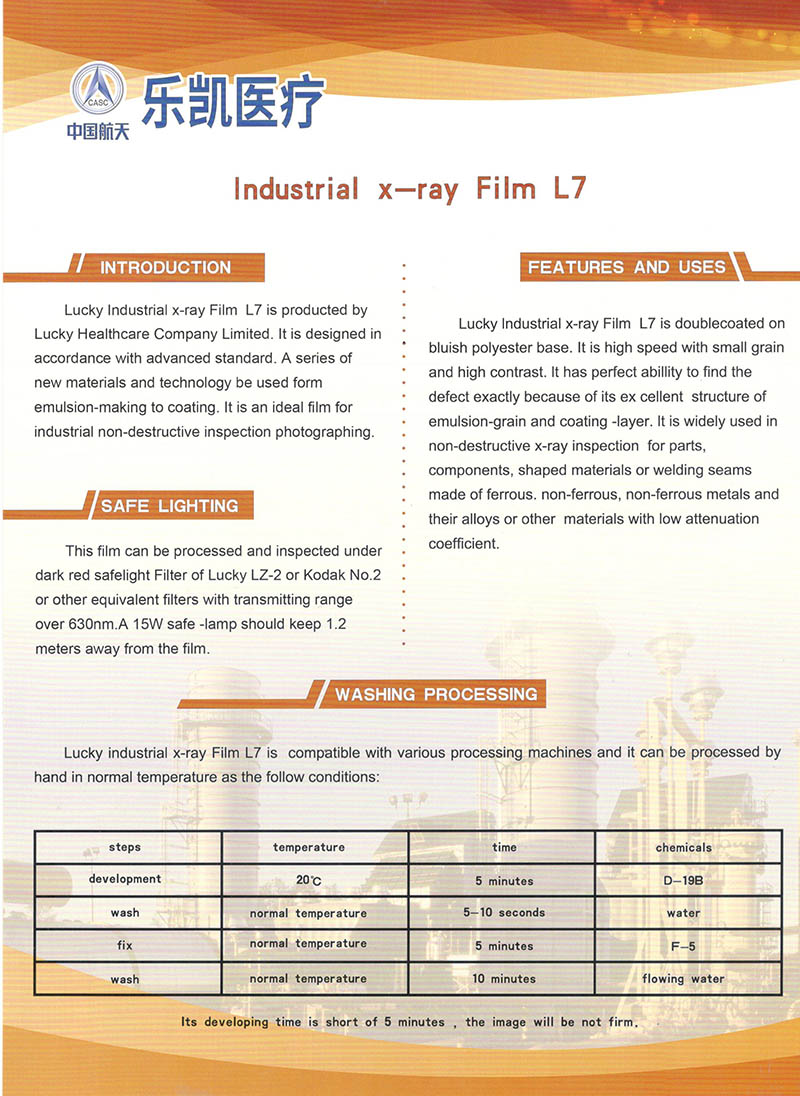 Factory Direct Industrial X Ray Film (NDT Film) L7 High Quality & Reliable Results!