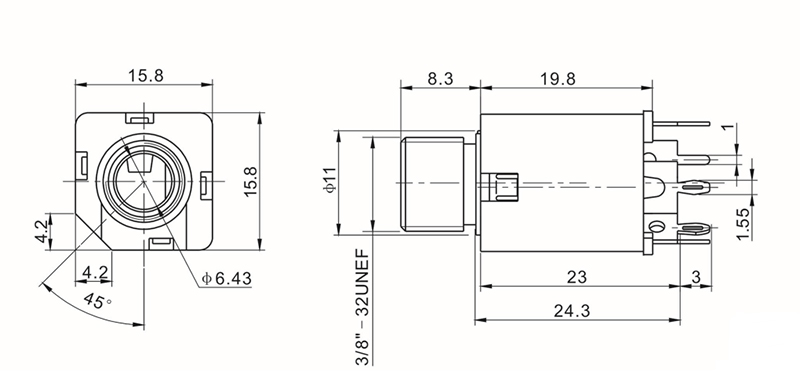 Stereo-Headphone-Jack-Socket-5-Pin-Female-Panel-Mount-Audio-Jack-Connector