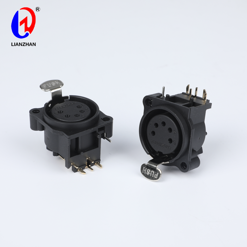 Factory-direct Audio Microphone Jack 5 Pole XLR Female Chassis Panel Mount Socket Connector - High-quality, durable and reliable