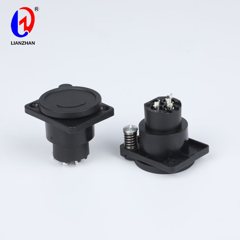 Factory Direct Audio Speaker Jack Twist Lock XLR Female Connector - Panel Mount Socket.