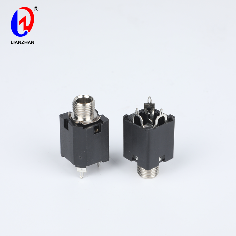 thumbnail image 2 of 3.5mm Mono/Stereo Female Audio Jack Socket – PCB Mount, 3-Pin/5-Pin, Black 2 of 6