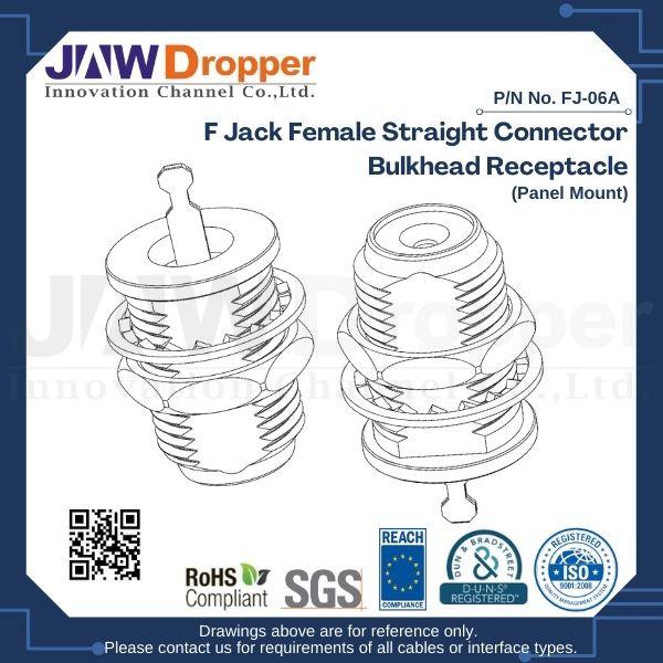 100Pcs 6.35mm 1/4 Stereo Chassis Socket Jack Female Panel Mount Connector Guitar Parts Connectors