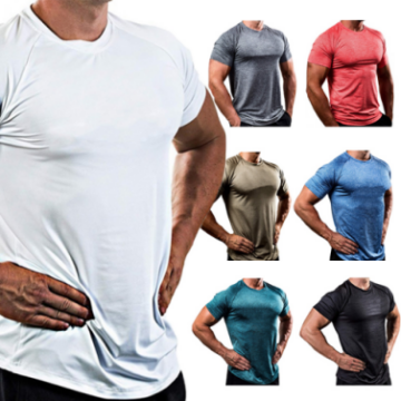 New Casual Mens Sports Clothes Fitness Gym Wear Dry Fit Plain Tee T Shirt Bamboo Fitted Gym Shirt <a href='/custom-t-shirt/'>Custom T Shirt</a> Men