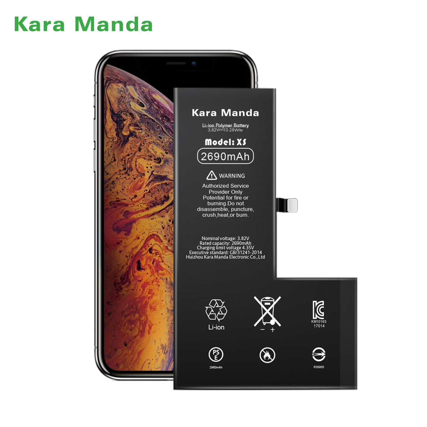 Factory Direct OEM <a href='/iphone-xs-replacement-battery/'>iPhone XS Replacement Battery</a> 2690mAh - Wholesale Kara Manda