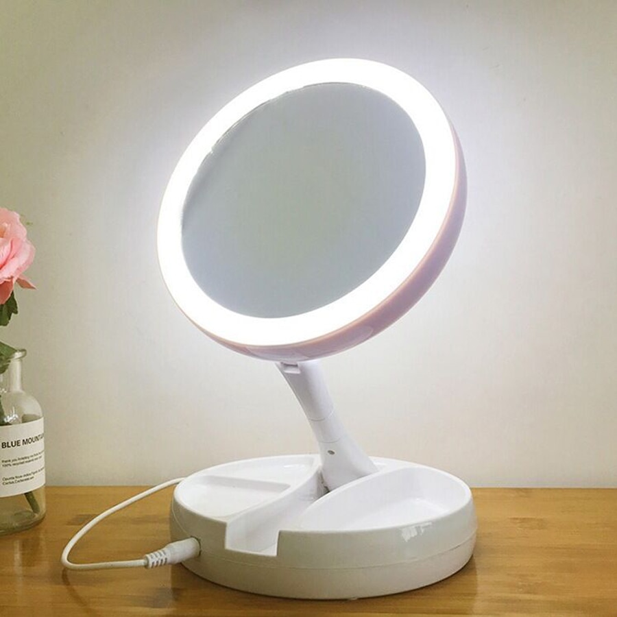 Portable Vanity Mirror With Lights Portable <a href='/makeup-mirror/'>Makeup Mirror</a> With Lights Makeup Lux Led Lights Portable Vanity Mirror C11339  napasars.org