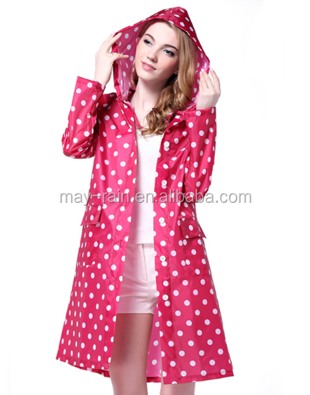 Fashion <a href='/full-printing/'>full printing</a> women raincoat waterproof windproof for ladies