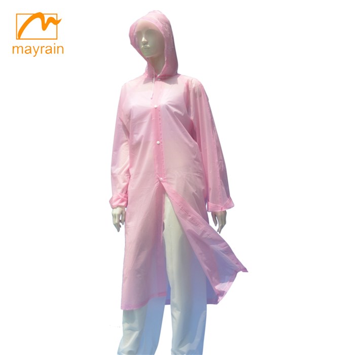 Factory direct: Stylish PVC Plastic Hooded <a href='/raincoat/'>Raincoat</a> for Women - Wholesale Fashion