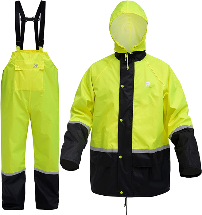 Outdoor Fishing Safe Waterproof suit with reflective strip <a href='/jacket-rain/'>Jacket Rain</a>coat