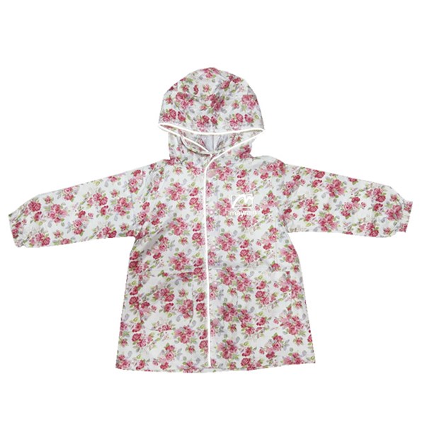 Waterproof <a href='/full-printing/'>full printing</a> kid's rain jacket with reflector