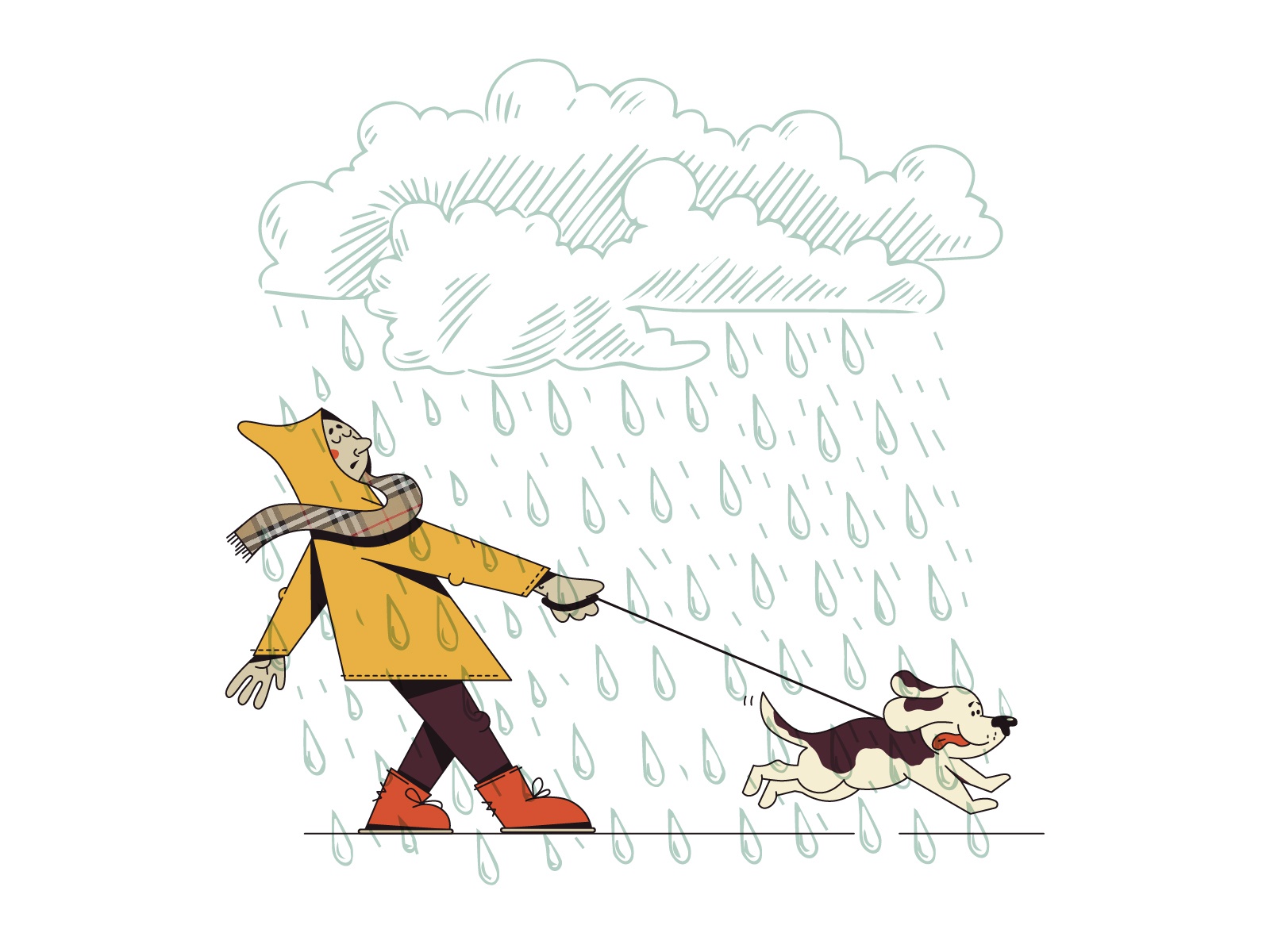 Yellow raincoat by July Tkachenko on Dribbble