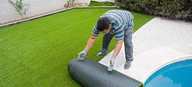 Laying artificial grass on uneven ground - Designing At Home