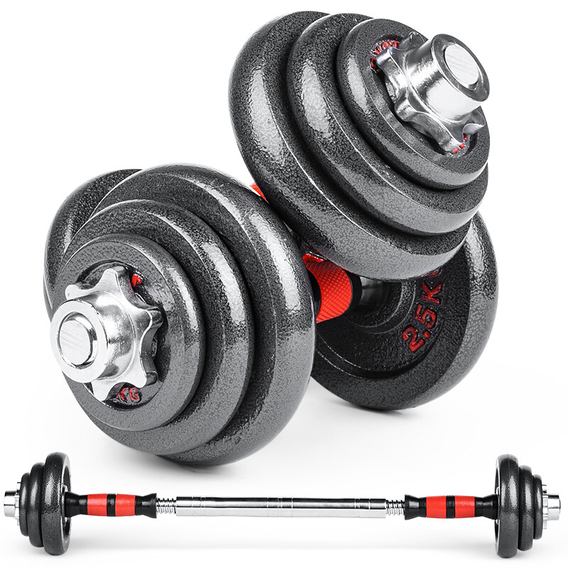 Adjustable solid cast iron  adjustable black painted dumbbell set with 30kg