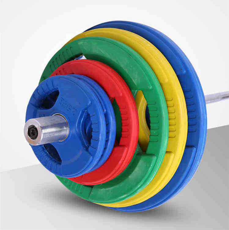 Factory-Direct Wholesale: Colorful Rubber Bumper Plates for Gym - Weight Plates with 3 Grips - Barbell